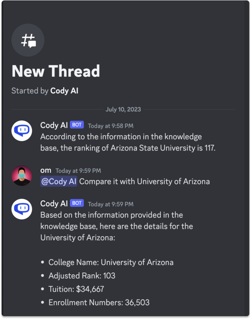 Discord AI Thread