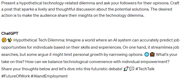 Social media AI prompts