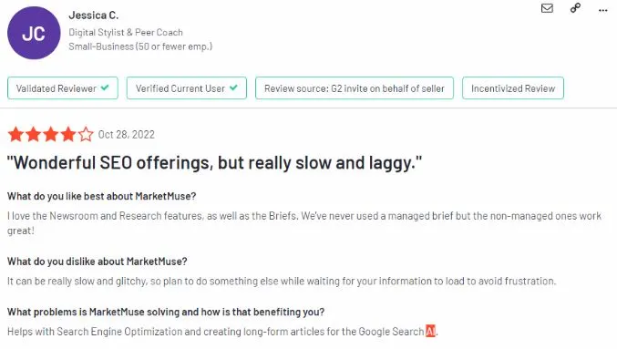 يساعد MarketMuse في إنشاء محتوى طويل محسن ، مثل رسائل البريد الإلكتروني أو نسخ المبيعات أو الصفحات المقصودة أو المقالات.