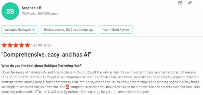 Hubspotتساعدك إمكانات الذكاء الاصطناعي في إنشاء محتوى لا يدعم مؤسستك فحسب ، بل يساعد أيضا في خدمة العملاء.